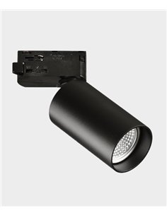 Foco para carril trifásico Zoom - ACB - Luz orientable en blanco o negro 2