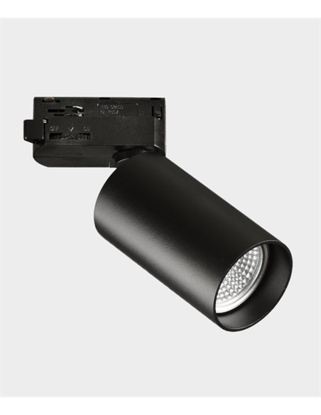 Foco para carril trifásico Zoom - ACB - Luz orientable en blanco o negro