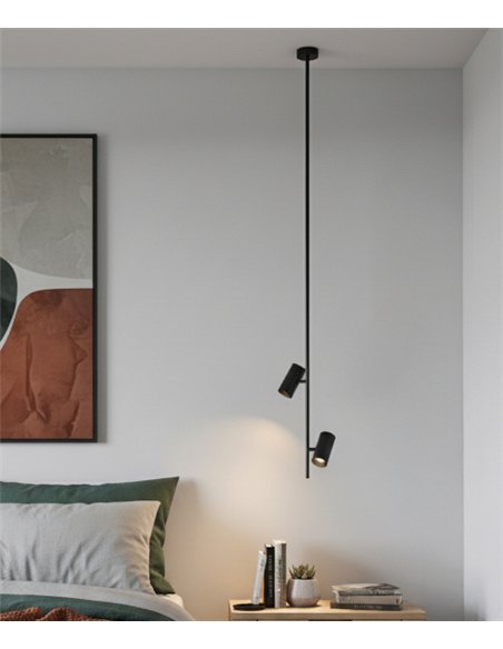 Lámpara colgante Gina - ACB - Colgante con 2 luces orientables de diseño minimalista