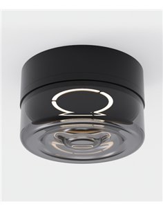 Lámpara de techo/pared Eclipse - ACB - Lámpara LED decorativa de cristal fumé 2