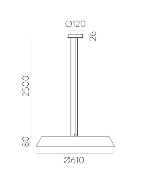 Colgante de techo Cora - ACB - Lámpara moderna de madera natural