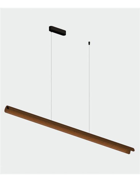 Colgante de techo Alma - ACB - Lámpara lineal moderna de madera