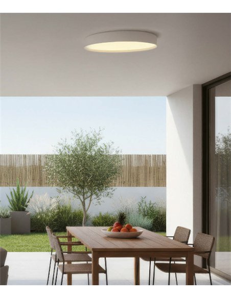 Lámpara de techo/pared Paris - ACB - Diseño cilíndrico moderno blanco