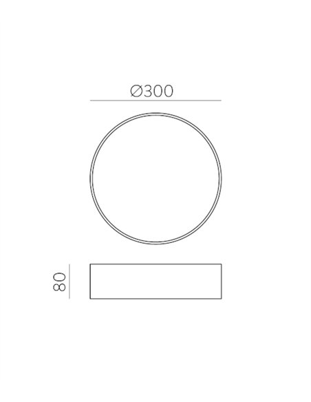 Lámpara de techo/pared Paris - ACB - Diseño cilíndrico moderno blanco