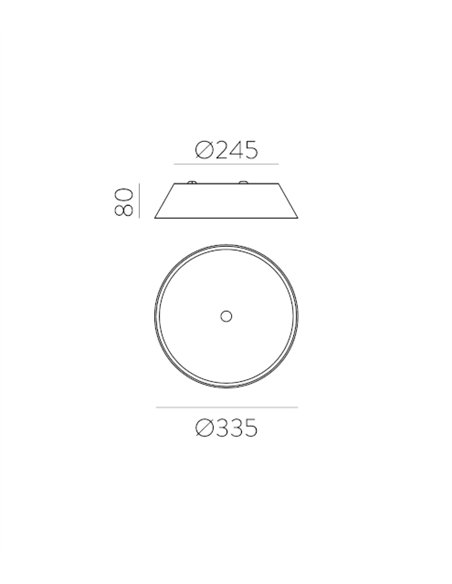Plafón de techo Cora - ACB Lighting - Lámpara moderna de madera natural