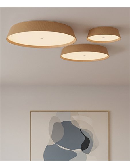 Plafón de techo Cora - ACB Lighting - Lámpara moderna de madera natural