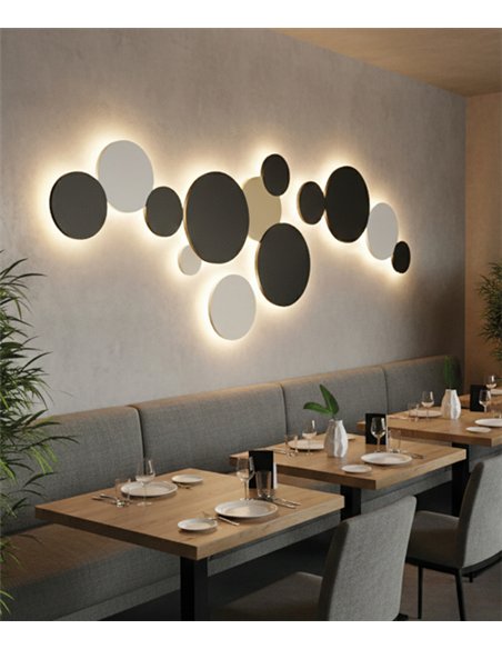 Aplique de pared de exterior Combo - ACB - Aplique LED decorativo circular IP65
