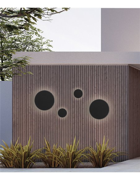 Aplique de pared de exterior Combo - ACB - Aplique LED decorativo circular IP65