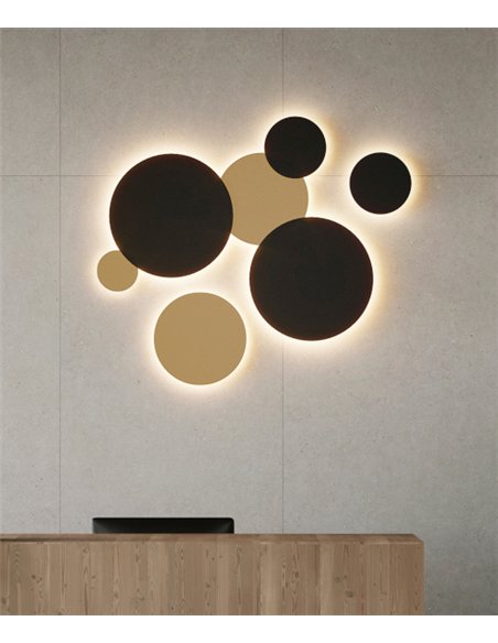 Aplique de pared de exterior Combo - ACB - Aplique LED decorativo circular IP65
