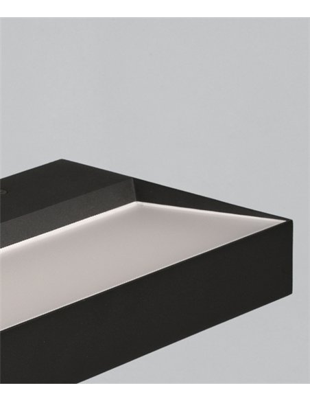 Aplique de pared Brick - ACB - LED integrado 20W-56W, 2380-7020 lm, difusor microprismático, acabado blanco y negro