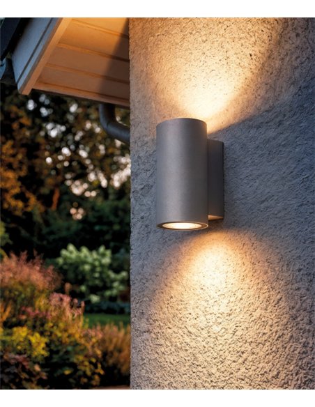 Aplique para exterior Nox - ACB - Aplique LED cilíndrico con luz bidireccional