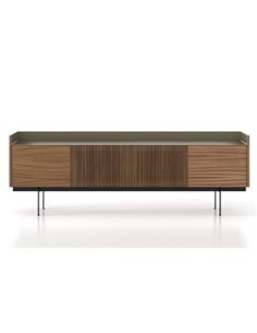 Aparador Stockholm - Punt Mobles - Mueble de madera nogal o roble, 238 cm 2