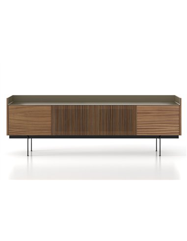 Aparador Stockholm - Punt Mobles - Mueble de madera nogal o roble, 238 cm
