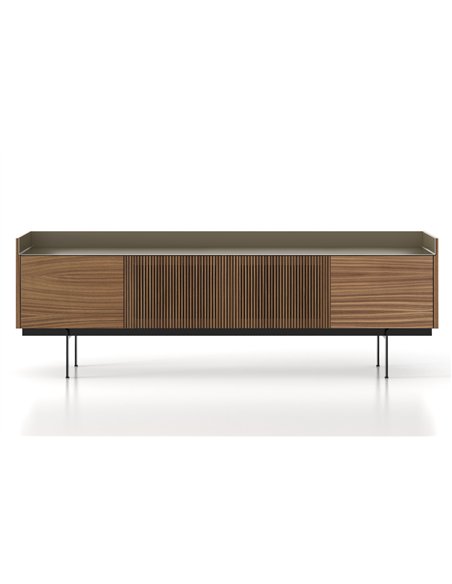 Aparador Stockholm - Punt Mobles - Mueble de madera nogal o roble, 238 cm