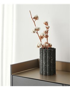 Jarrón decorativo Nuvol - Punt Mobles - Producto reciclado negro