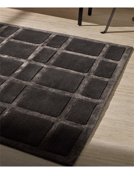 Alfombra Chicago Charcoal - Punt Mobles - Hecha a mano, 80% lana de Nueva Zelanda