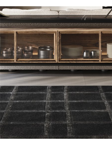 Alfombra Chicago Charcoal - Punt Mobles - Hecha a mano, 80% lana de Nueva Zelanda