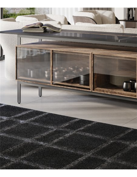 Alfombra Chicago Charcoal - Punt Mobles - Hecha a mano, 80% lana de Nueva Zelanda