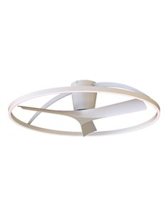 Plafón ventilador Nepal II - Mantra - Ventilador blanco con aro decorativo, aspas reversibles y motor ultrasilencioso 2