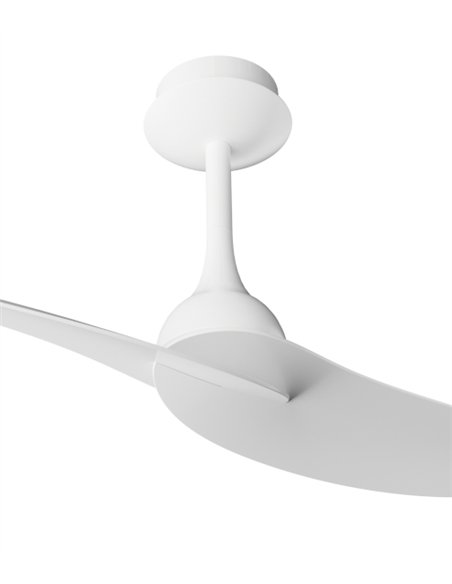 Ventilador de techo sin luz Ipanema - Mantra - Blanco con 2 aspas reversibles, motor DC y mando a distancia