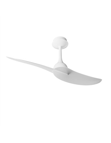 Ventilador de techo sin luz Ipanema - Mantra - Blanco con 2 aspas reversibles, motor DC y mando a distancia