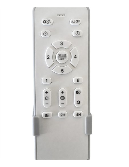 Ventilador de techo con luz Esla - ALG - Aspas retráctiles en blanco con mando a distancia y motor ultrasilencioso