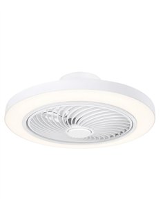 Ventilador de techo sin aspas con luz Ara - ALG - Blanco tipo plafón con luz regulable y motor ultrasilencioso 2