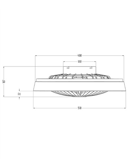 Ventilador de techo sin aspas con luz Ara - ALG - Blanco tipo plafón con luz regulable y motor ultrasilencioso