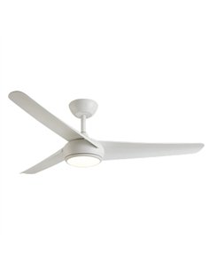 Ventilador de techo con luz Támesis - ALG - Blanco con 3 palas fijas, motor ultrasilencioso y mando a distancia 2