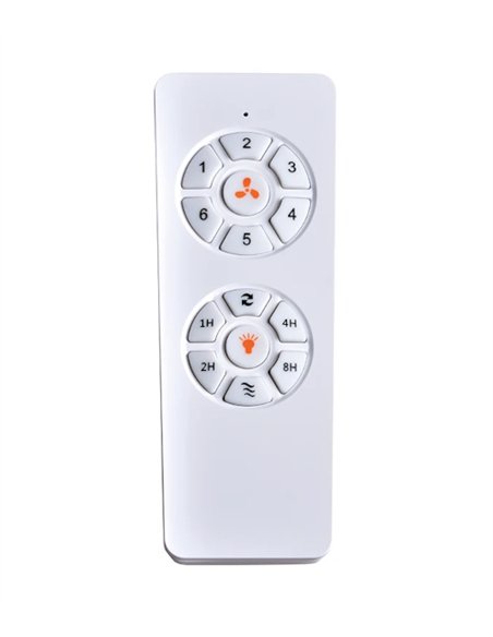 Ventilador de techo con luz LED Támesis - ALG - Blanco con aspas de madera y mando a distancia