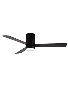 Ventilador de techo con luz LED Navia - ALG - Aspas reversibles negro/madera 2