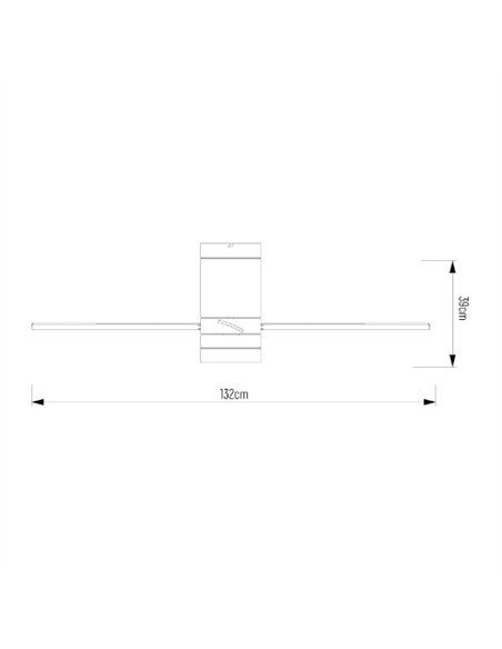 Ventilador de techo con luz LED Navia - ALG - Aspas reversibles negro/madera