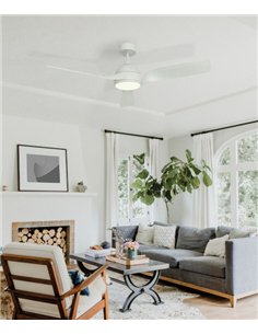 Ventilador de techo con luz Oria - ALG - Motor DC ultrasilencioso, 3 aspas y mando a distancia