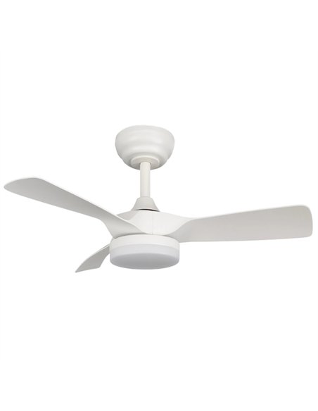 Ventilador de techo con luz Ter - ALG - Motor DC ultrasilencioso, 3 aspas y mando a distancia
