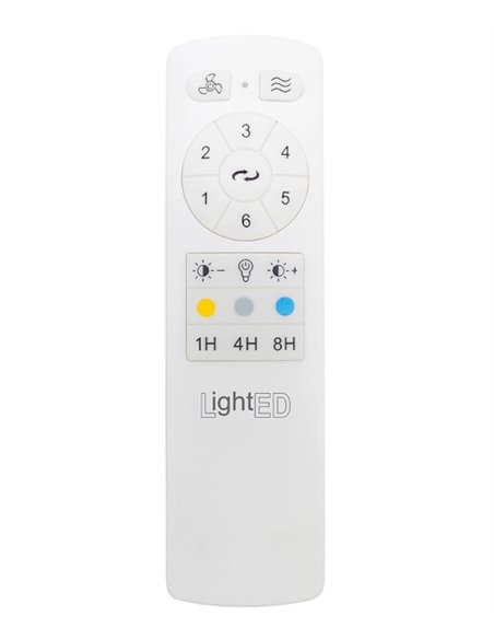 Ventilador de techo con luz Ter - ALG - Motor DC ultrasilencioso, 3 aspas y mando a distancia