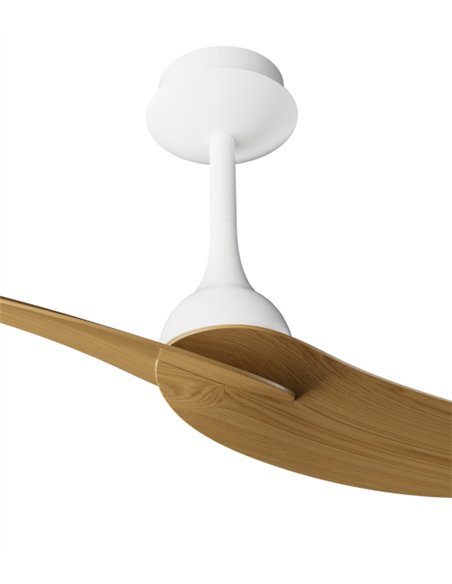Ventilador sin luz Ipanema - Mantra - 2 aspas efecto madera, 6 velocidades y mando a distancia