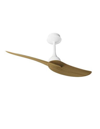 Ventilador sin luz Ipanema - Mantra - 2 aspas efecto madera, 6 velocidades y mando a distancia