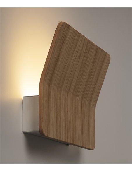 Lámpara de pared Kito – Luxcambra – Pantalla de madera de roble, Lámpara LED