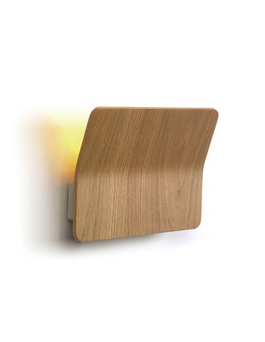 Lámpara de pared Kito – Luxcambra – Pantalla de madera de roble, Lámpara LED