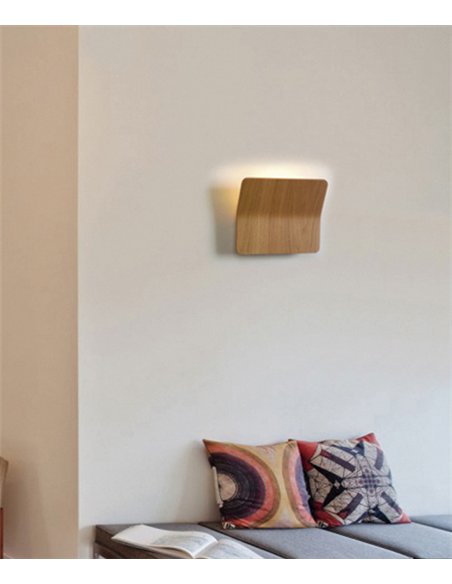 Lámpara de pared Kito – Luxcambra – Pantalla de madera de roble, Lámpara LED