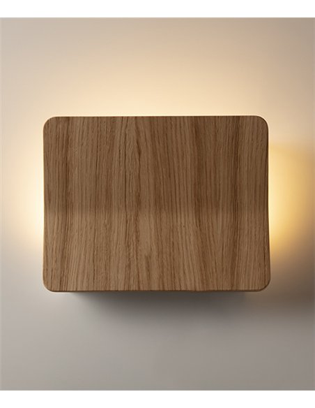 Lámpara de pared Kito – Luxcambra – Pantalla de madera de roble, Lámpara LED