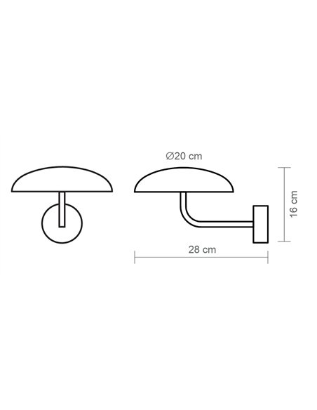 Aplique de pared Absidiola - Luxcambra - Lámpara de cerámica blanca