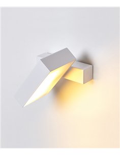 Aplique de pared Dual – Luxcambra – Diseño moderno blanco/negro, Lámpara LED