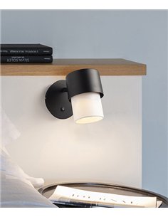 Aplique de pared Kan – Luxcambra – Lámpara orientable con pantalla cotonet