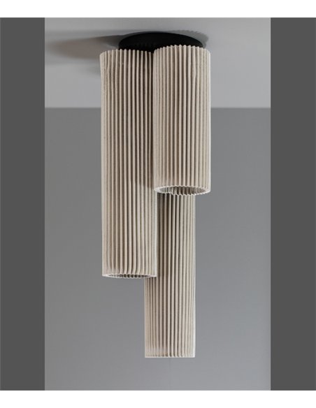 Lámpara de techo Núa 3 - a-emotional light - Composición decorativa de malla metálica