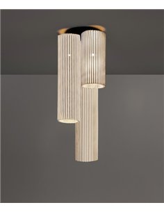 Lámpara de techo Núa 3 - a-emotional light - Composición decorativa de malla metálica