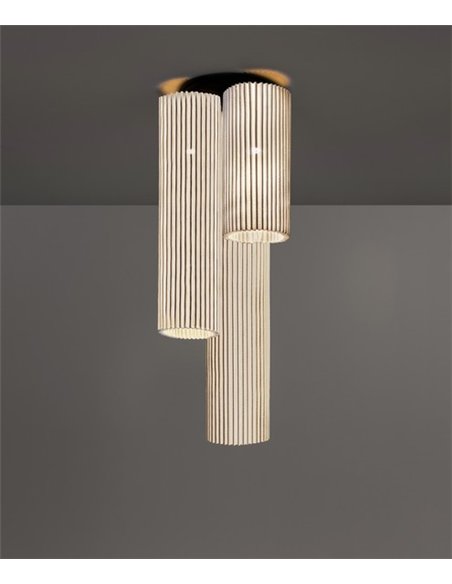 Lámpara de techo Núa 3 - a-emotional light - Composición decorativa de malla metálica