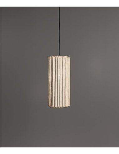 Lámpara colgante Núa - a-emotional light - Diseño vertical de malla metálica con textura decorativa