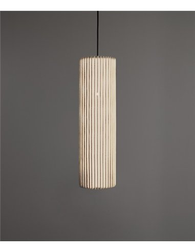 Lámpara colgante Núa - a-emotional light - Diseño vertical de malla metálica disponible en 2 tamaños