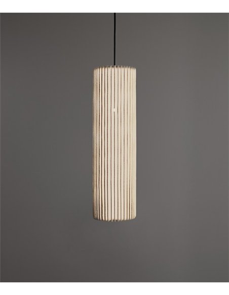 Lámpara colgante Núa - a-emotional light - Diseño vertical de malla metálica disponible en 2 tamaños